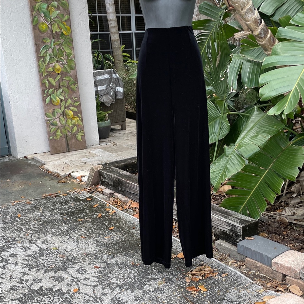 wide leg velvet pants